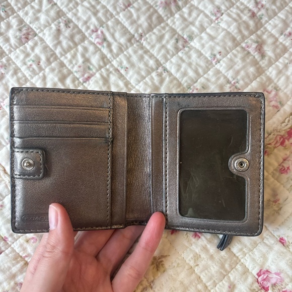 Coach Metallic Silver Wallet - Picture 2 of 3